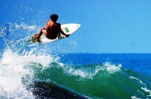 Costa Rican international champion surfer Carlos Munoz