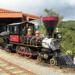 Old-fashioned steam locomotives at Monteverde Cloud Forest Train Tour