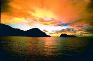 Spectacular sunsets are a trademark of Santa Teresa Beach in Costa Rica