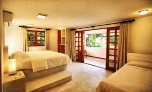 Superior Beachfront Rooms at Hotel Tropico Latino look out over Playa Santa Teresa