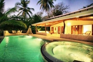 Private beach villa at Hotel Tropico Latino on Costa Rica's Santa Teresa Beach