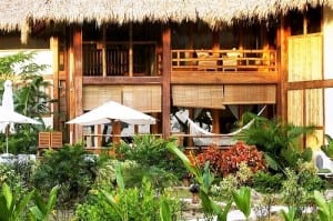 Sustainable and recycled woods used in Pranamar's ecological bungalows & villas