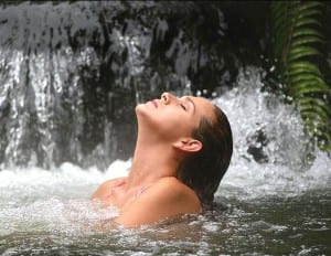 Relaxing hot springs at Costa Rica's Tabacon Resort at Arenal Volcano