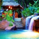 Hot Springs and riverside bar at The Springs Resort & Spa in Costa Rica