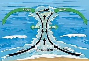 How to safely get out of rip currents in the ocean