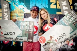 Carlos Munoz with Lucia Martino winning the Airwalk Pro Junior 2012, Lacanau, France