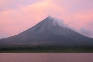 Arenal Lake and Volcano at sunset, image by arenal.net