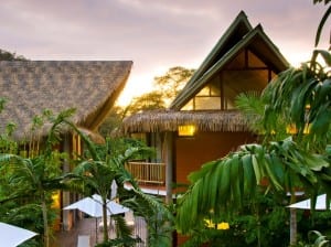 Balinese style roofs at L'acqua Viva Resort and Spa, Nosara, Costa Rica