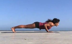 Yoga pose Chaturanga Dandasana
