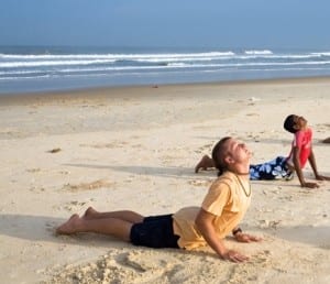 Yoga pose upward facing dog