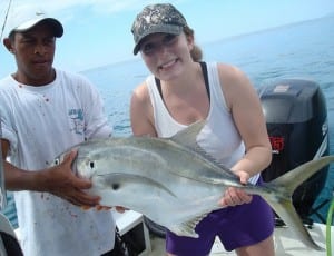 Playa Nicuesa guest with a Jack fish catch