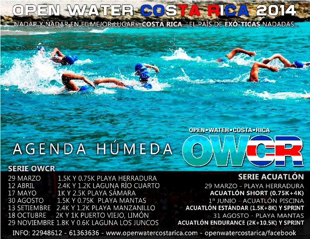 Open water Costa Rica schedule 2014