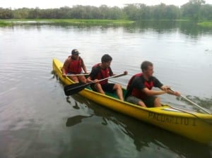 Students canoeing at Lirio Lodge Costa Rica