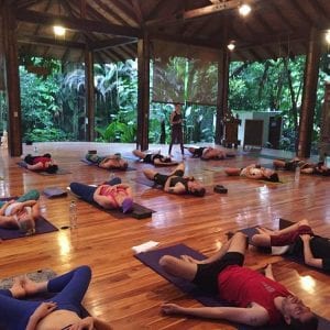 Class at Pranamar Villas' Yoga Shala, photo credit pranamarvillas.